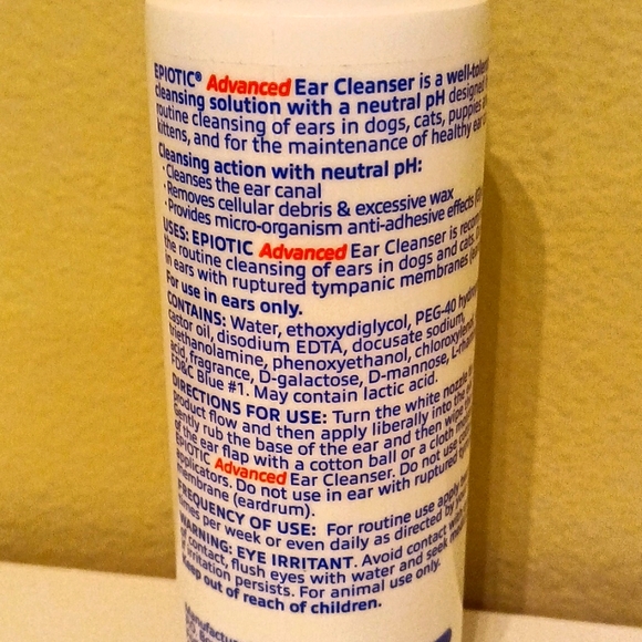 NWT Virbac Epi-Otic Advanced Ear Cleanser for Dogs & Cats, 8 oz - Picture 3 of 3